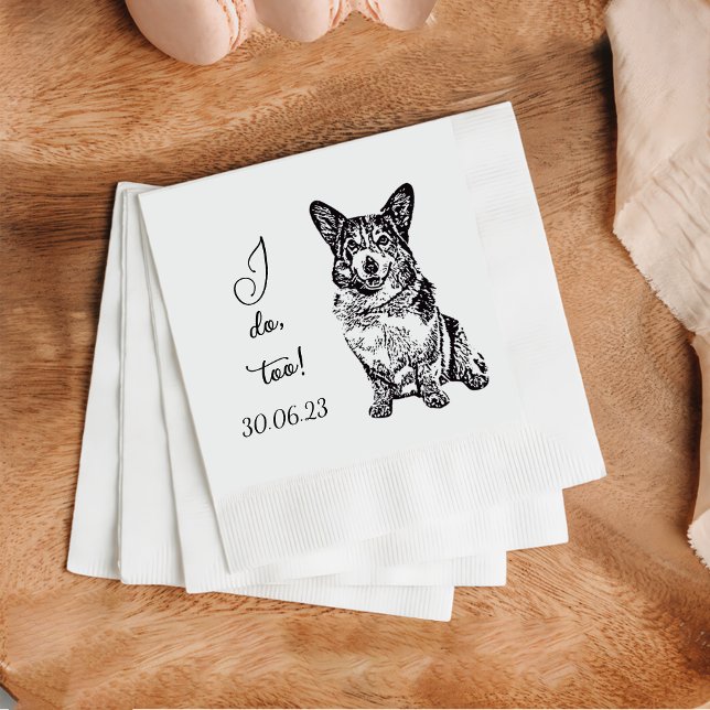 Serviette En Papier Je fais trop Chien Personnalisé Cocktail Napkin Pe (Créateur téléchargé)