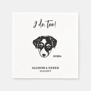 Serviette En Papier Je fais Trop Personnalisé Dessin Chien Nom de l'an