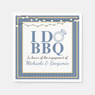 Serviette En Papier Je Fais Un BBQ Fête De Fiançailles Couple