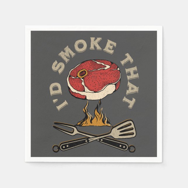 Serviette En Papier Je fumerais ça (Devant)