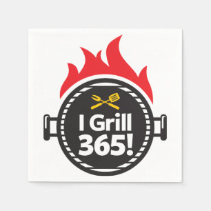 Serviette En Papier Je grille 365 !