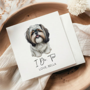 Serviette En Papier Je le fais aussi ! Mariage de chien de compagnie S