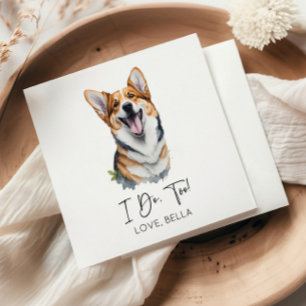 Serviette En Papier Je le fais aussi ! mariage de chien Pembroke Welsh