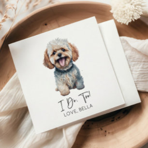 Serviette En Papier Je le veux aussi ! Mariage de chien Maltipoo