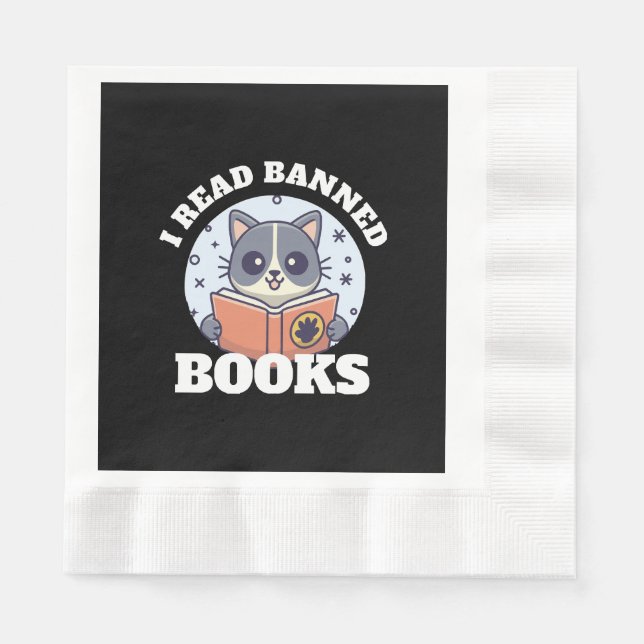 Serviette En Papier Je lis des livres interdits (Devant)