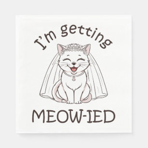 Serviette En Papier Je me fais Meow-ied !