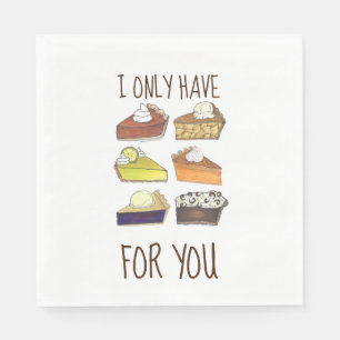 Serviette En Papier Je n'ai que des tartes (yeux) pour vous Funny Bake