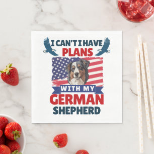 Serviette En Papier Je ne peux pas avoir de plans avec mon chien berge
