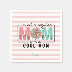 Serviette En Papier Je ne suis pas une maman ordinaire Rayures roses