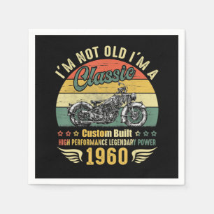 Serviette En Papier Je Ne Suis Pas Vieux Je Suis Une Moto Drôle Art C