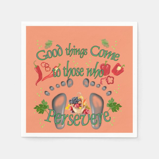 Serviette En Papier Je persévérerai (Devant)