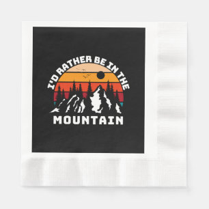 Serviette En Papier Je préférerais être dans les montagnes