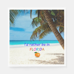 Serviette En Papier Je préférerais être en Floride