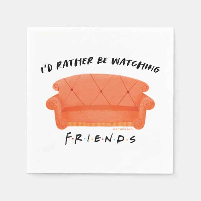 Serviette En Papier Je préférerais regarder FRIENDS™ (Devant)