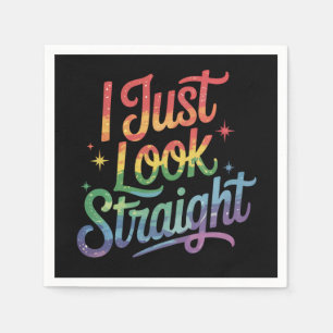 Serviette En Papier Je Regarde Juste Gay Arc-en-ciel Gay Pride Ally