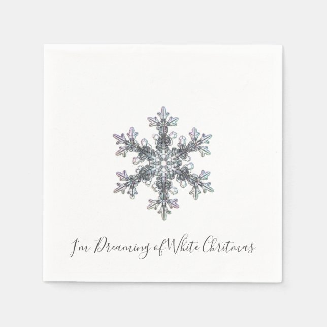 Serviette En Papier Je rêve d'un Noël blanc (Devant)
