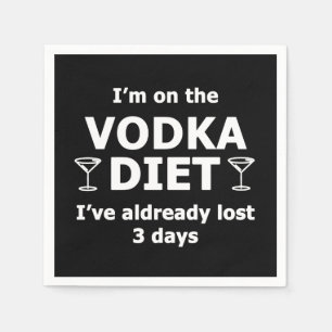 Serviette En Papier Je Suis Au Régime Vodka