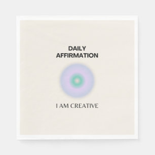 Serviette En Papier Je suis Créative Daily Affirmation Positive