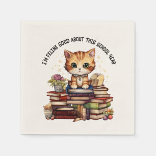 Serviette En Papier Je suis Feline bon pour cette année scolaire