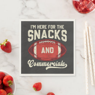 Serviette En Papier Je suis ici pour les snacks et les publicités de f