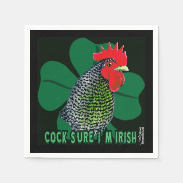 Serviette En Papier Je suis irlandais, sûr ! (Devant)