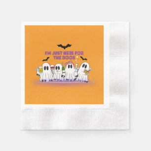 Serviette En Papier Je suis juste ici pour l'Halloween drôle Boos