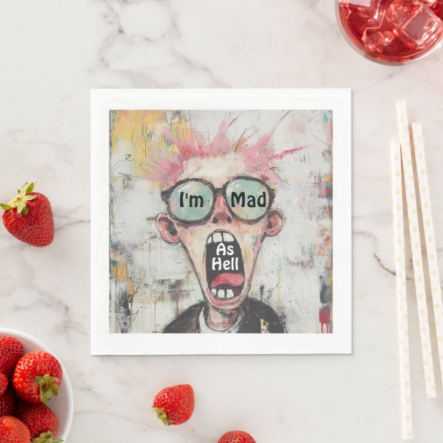 Serviette En Papier Je suis Mad As Hell Paper Napkin (En situation)