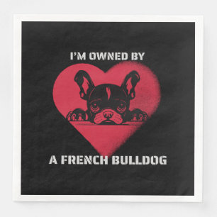 Serviette En Papier Je suis possédé par un bouledogue français