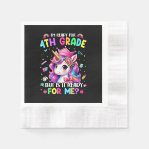 Serviette En Papier Je suis prêt pour la licorne de 4e année Premier j