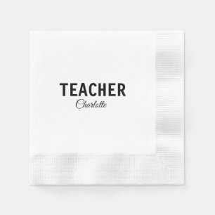 Serviette En Papier Je suis professeur d'école Collègeajoutez votre no