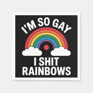 Serviette En Papier Je suis tellement Gay Rainbows drôle allié de la f