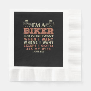 Serviette En Papier Je suis un motard je fais ce que je veux drôle de