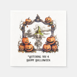 Serviette En Papier Je t'ai raccompagné un joyeux Halloween