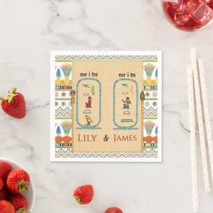 Serviette En Papier Je T'Aime Dans Les Hiéroglyphes Égyptiens Cartouch