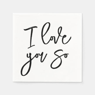 Serviette En Papier Je t'aime tellement serviettes
