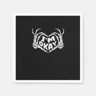 Serviette En Papier Je vais bien Costume drôle d'Halloween Squelette M