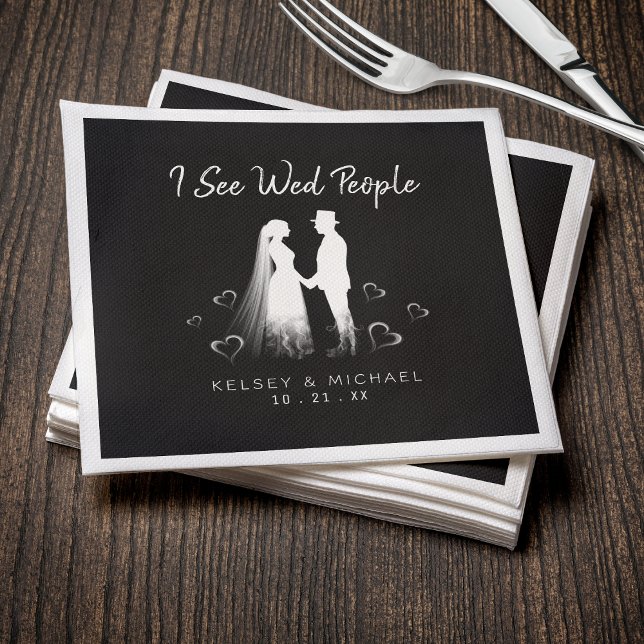 Serviette En Papier Je vois des gens mariés Gothique Fantôme Halloween (Créateur téléchargé)