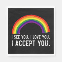 Je vois je t'aime j'accepte Gay Pride LGBT T-Shirt
