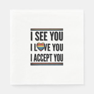 Serviette En Papier Je vous vois Vous aimez Vous acceptez Vous êtes fi