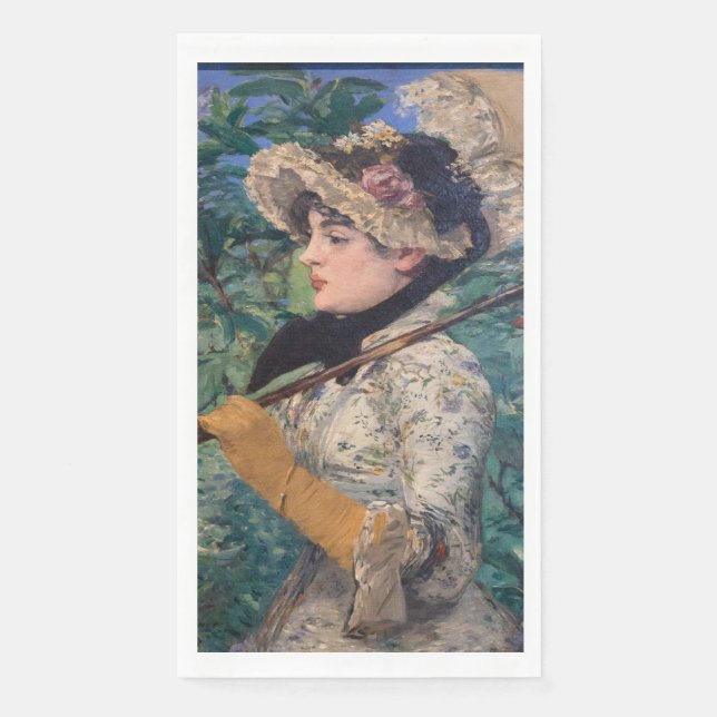 Serviette En Papier Jeanne (Printemps) Par Édouard Manet (Devant)