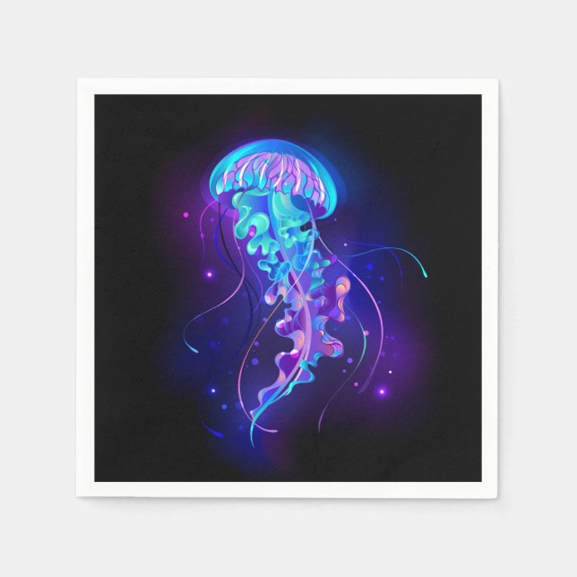 Serviette En Papier Jellyfish éclatante couleur (Devant)