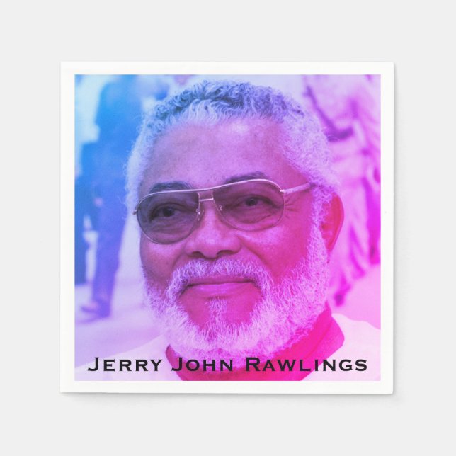 Serviette En Papier Jerry Rawlings, J.J. Rawlings, Président du Ghana (Devant)