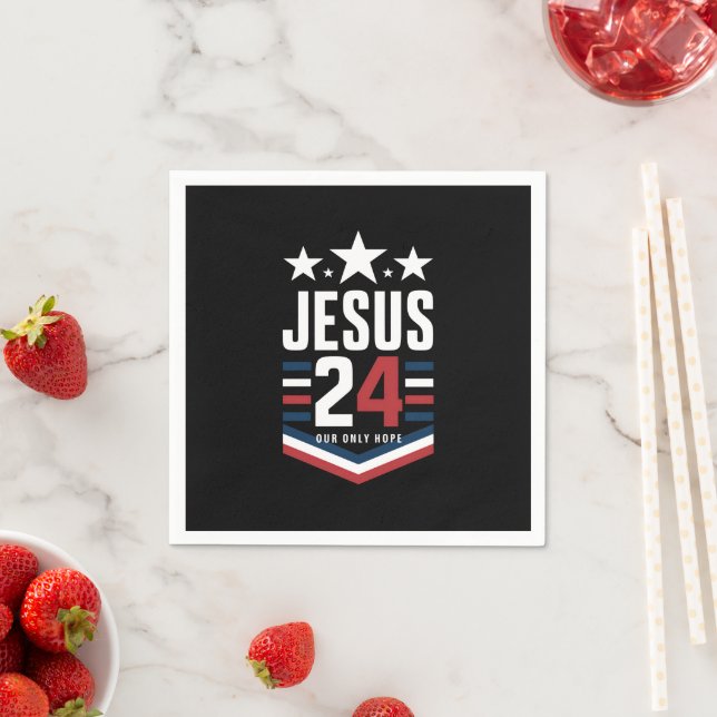 Serviette En Papier Jésus Christ 2024 Président Élection USA Politique (En situation)