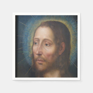 Serviette En Papier Jésus-Christ avec un halo doré
