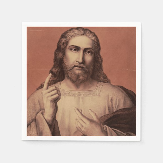 Serviette En Papier Jésus-Christ le Maître  (Devant)