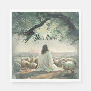 Serviette En Papier Jésus-Christ Religieux Pâques Catholique