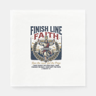 Serviette En Papier Jésus courant Marathon Vintage Chemise Chrétien Gr