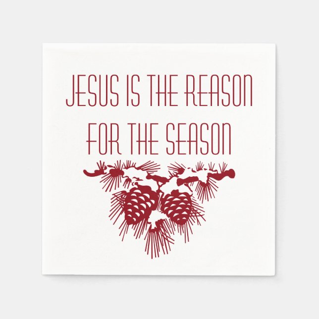 Serviette En Papier JÉSUS EST LA RAISON DE Noël SAISON (Devant)