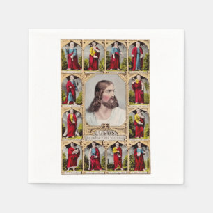 Serviette En Papier Jésus et les douze apôtres