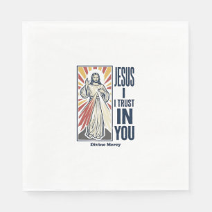 Serviette En Papier Jésus, j'ai confiance en toi Divine Miséricorde Co